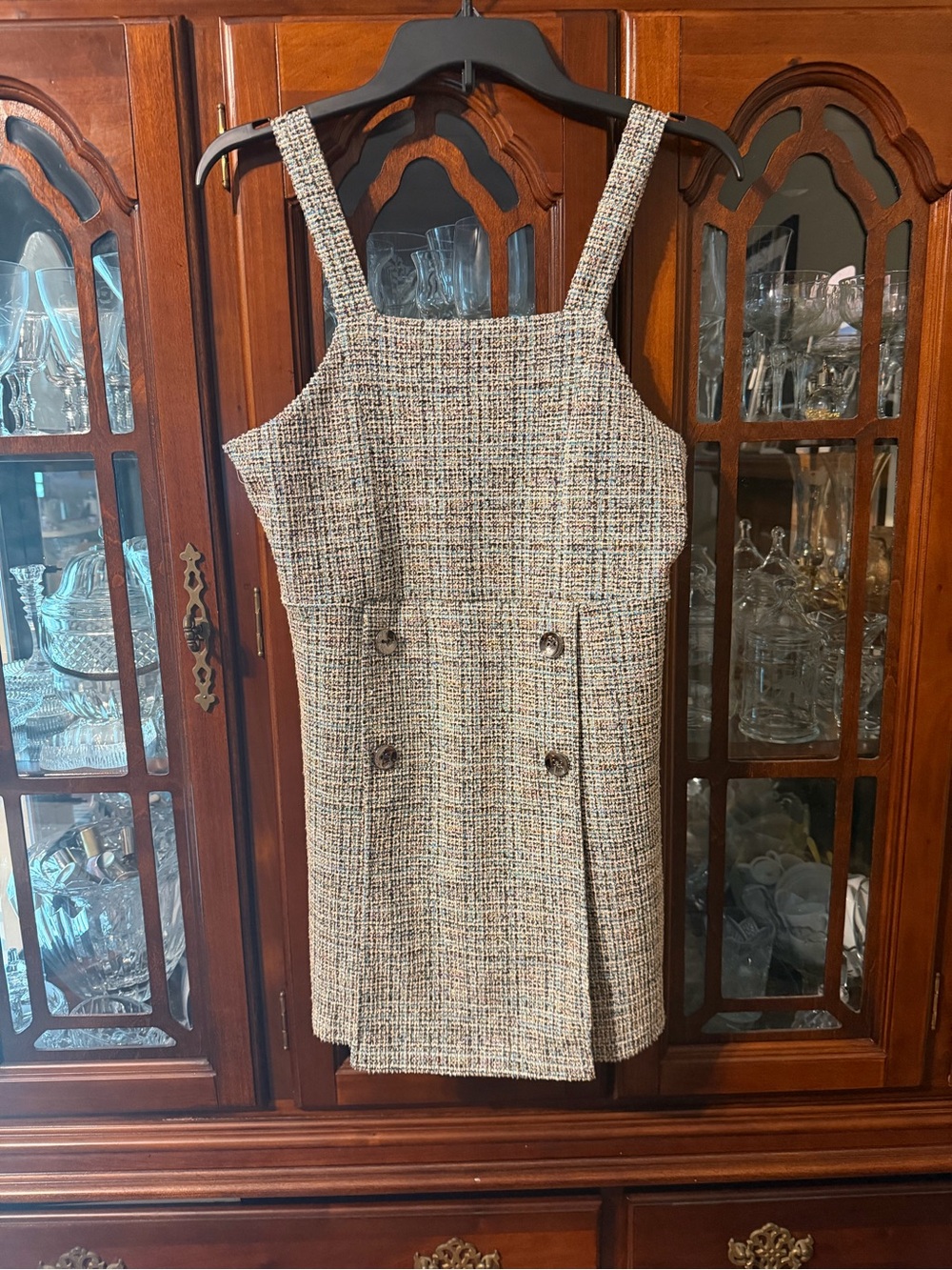 Girl’s Bonnie Jean Neutral Multi Tweed Mini Romper